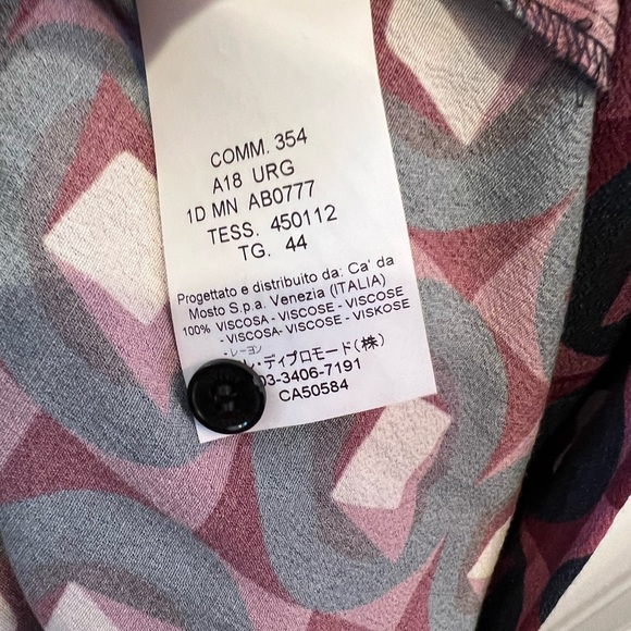 Seventy Sergio Tegon made in Romania dress Small 30” elastic waist with bow - Picture 5 of 6